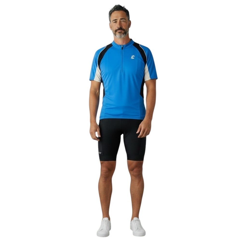 Cannondale 1/4 Zip Short Sleeve Cycling Jersey Mens Size L High Performance Blue